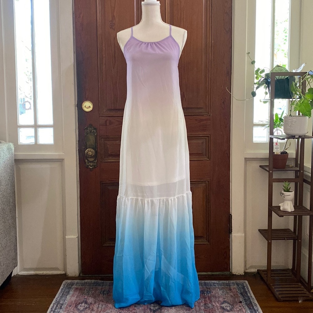 Women’s Ombré Lined Vacation Maxi Dress Unbranded